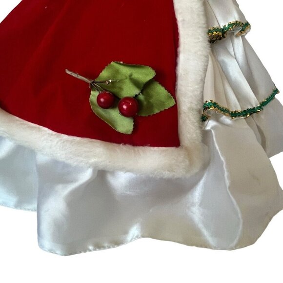 Artmark 1977 Boudoir 15" Big Eyes Christmas Doll Red Dress Victorian Vtg Korea - Picture 8 of 16